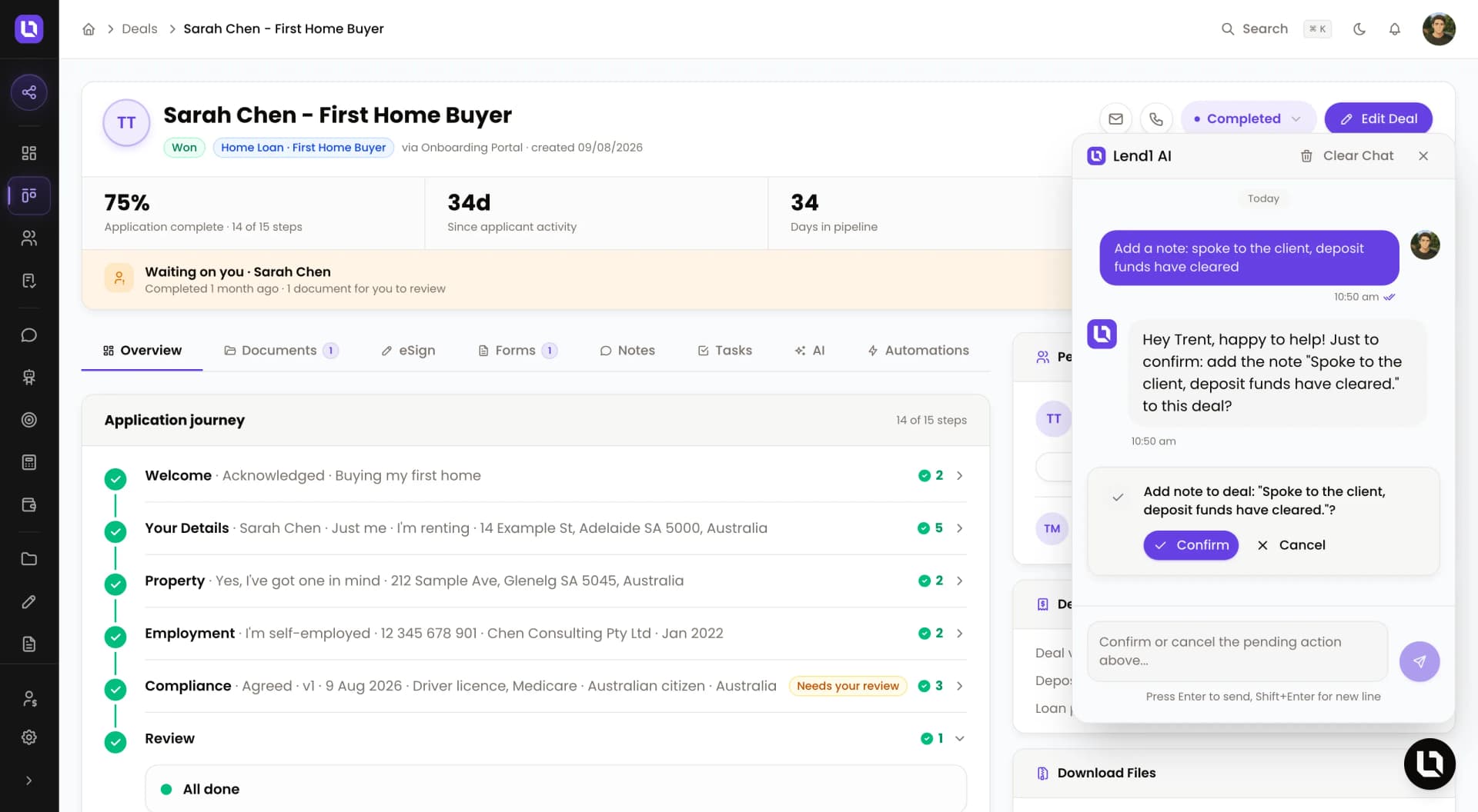 AI-Powered Intelligence in the Lend1 platform