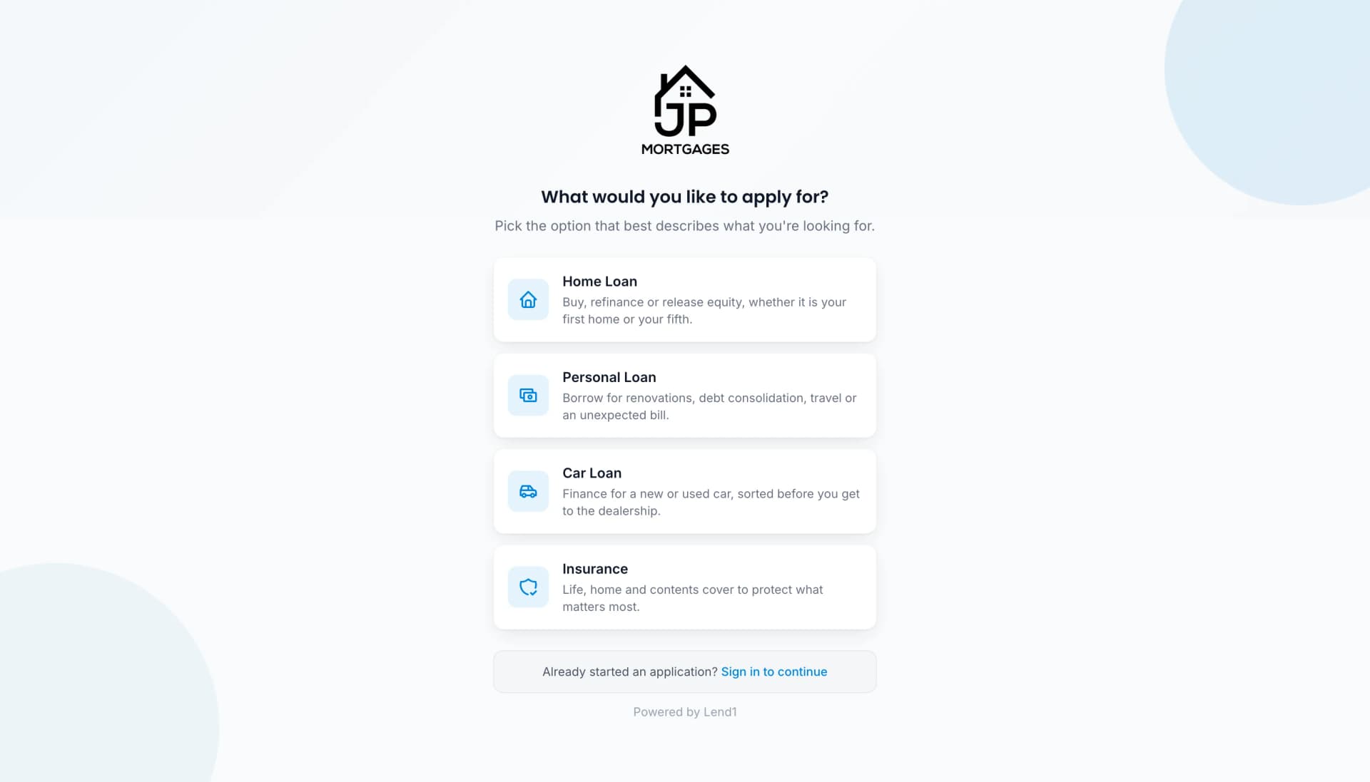 Customer Portal & Onboarding in the Lend1 platform