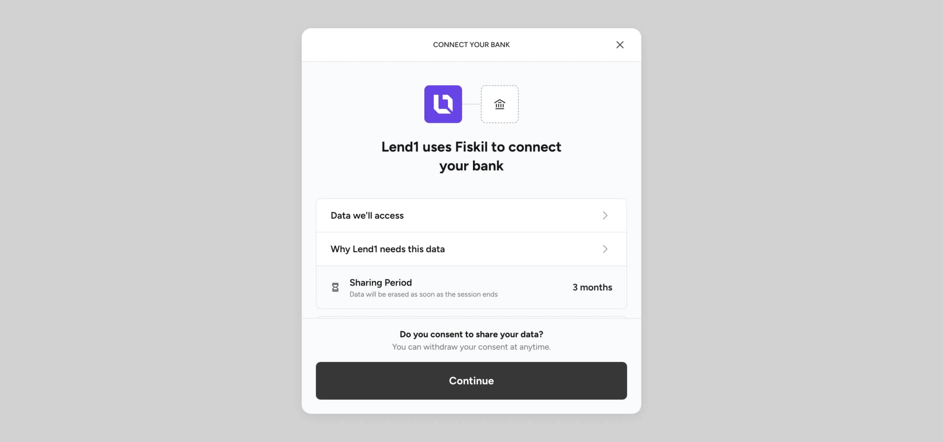 Open Banking in the Lend1 platform