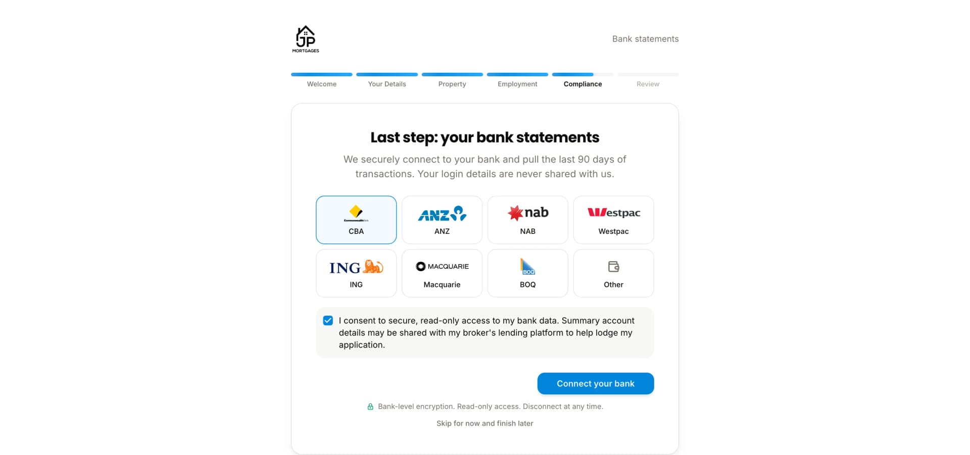 Open Banking in the Lend1 platform